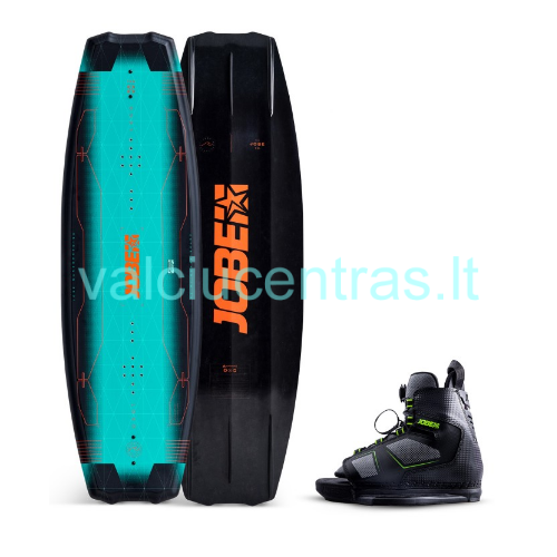 Jobe Logo Wakeboard vandenlentė ir Unit apkaustai. Jobe Logo Wakeboard vandenlentė ir Unit apkaustai.