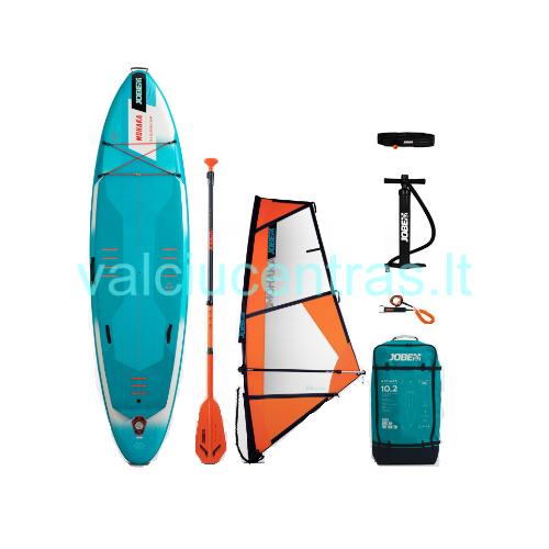Jobe Mohaka 10.2 irklentė + Jobe SUP SAIL 3.5 m² burė  Jobe Mohaka 10.2 irklentė + Jobe SUP SAIL 3.5 m² burė