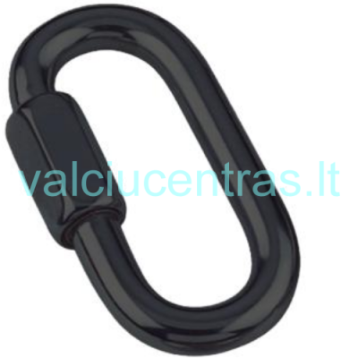 Užsukamas karabinas juodos sp.