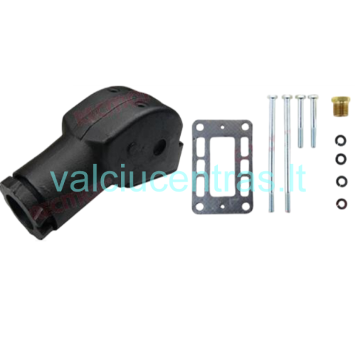 Išmetimo kolektoriaus alkūnė Volvo Penta V6 varikliams.