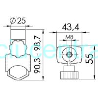 LED šviestuvų laikiklis