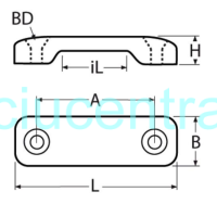 N. Plieno diržo tvirtinimo laikiklis 63x15 mm