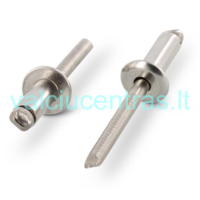 Nerūdijančio plieno kniedė 4x16 mm
