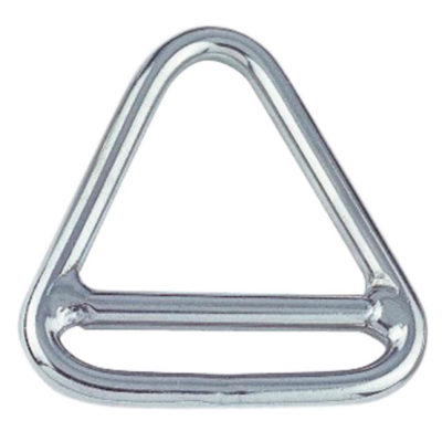Stainless steel triangular ring with a crossbar, 8x56 mm