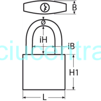 N. Plieno spyna su užraktu 50mm