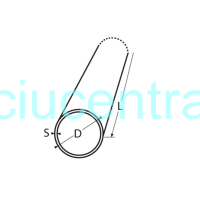 Nerūdijančio plieno vamzdis 22x1.5mm (1m ilgio)