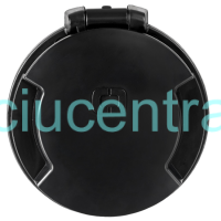 Hermetiška rozetė 16A/230V juodas dangtelis