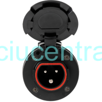 Hermetiška rozetė 16A/230V juodas dangtelis