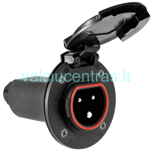 Hermetiška rozetė 16A/230V juodas dangtelis