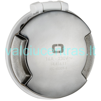 Hermetiška rozetė 16A/230V nerūdijančio plieno dangtelis