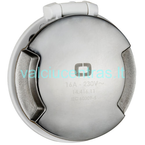 Hermetiška rozetė 16A/230V nerūdijančio plieno dangtelis