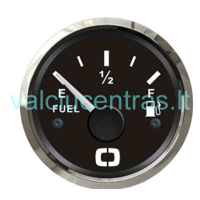 Black fuel gauge panel