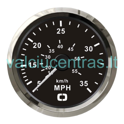 Speedometer up to 55 km/h, black with a glossy bezel