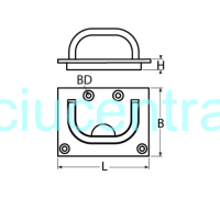 N. plieno įleidžiama pakėlimo rankena N. plieno įleidžiama pakėlimo rankena