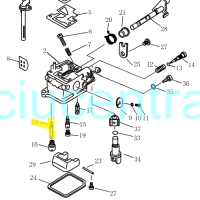 Karbiuratoriaus detalė-antgalis Parsun F2.6 varikliui  Karbiuratoriaus detalė-antgalis Parsun F2.6 varikliui