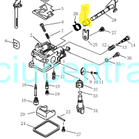 Karbiuratoriaus Parsun F2.6 variklio detalė - įvorė  Karbiuratoriaus Parsun F2.6 variklio detalė - įvorė