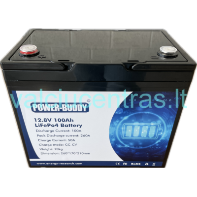 ENERGY RESEARCH POWER BUDDY LITHIUM ACCU 12V/100AH akumuliatorius