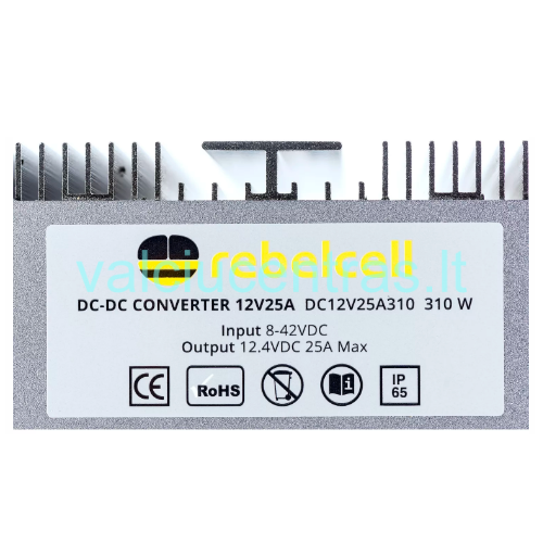 Rebelcell DC-DC 12V25A įtampos keitiklis/inverteris Rebelcell DC-DC 12V25A įtampos keitiklis/inverteris
