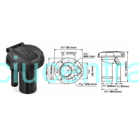 Kuro bako užpylimo anga 38mm plastikinė benzinui/dyzelinui Kuro bako užpylimo anga 38mm plastikinė benzinui/dyzelinui