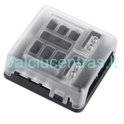 Saugiklių blokas 6 vnt. su minusu ir indikatoriais