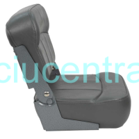 Sulenkiama sėdynė su metaliniais lankstais pilka/pilka Sulenkiama sėdynė su metaliniais lankstais pilka/pilka