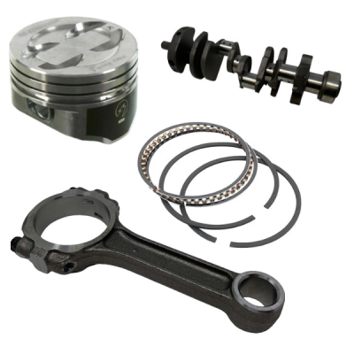 Stūmokliai, švaistikliai ir kitos dalys