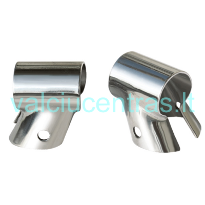 Nerūdijančio plieno stogelio tvirtinimo detalė kampu 22-25mm