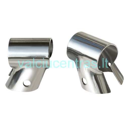 Nerūdijančio plieno stogelio tvirtinimo detalė kampu 22-25mm