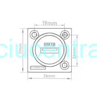 Įleidžiamas USB lizdas su 3.0 jungtimi
