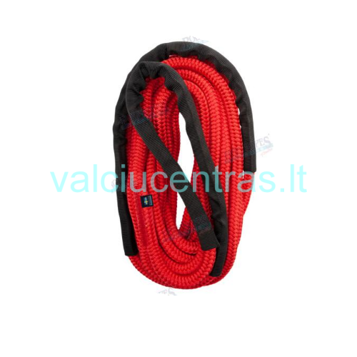 Švartavimosi virvė su kilpa raudona/juoda Švartavimosi virvė su kilpa raudona/juoda