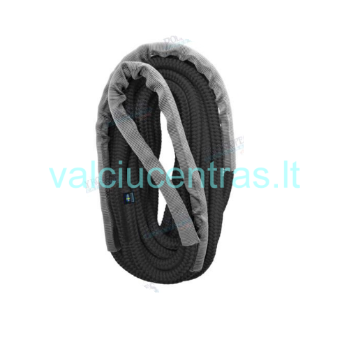 Švartavimosi virvė su kilpa juoda/pilka Švartavimosi virvė su kilpa juoda/pilka