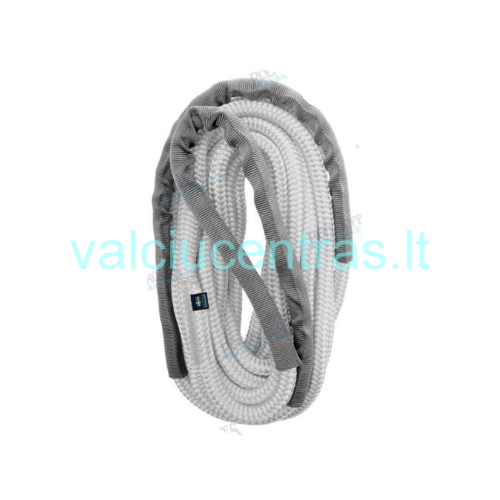 Švartavimosi virvė su kilpa balta/pilka Švartavimosi virvė su kilpa balta/pilka