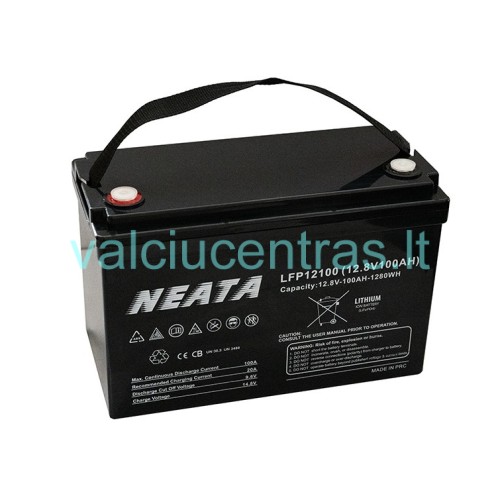 NEATA 12V/100Ah 12.8V LITHIUM BT akumuliatorius NEATA 12V/100Ah 12.8V LITHIUM BT akumuliatorius
