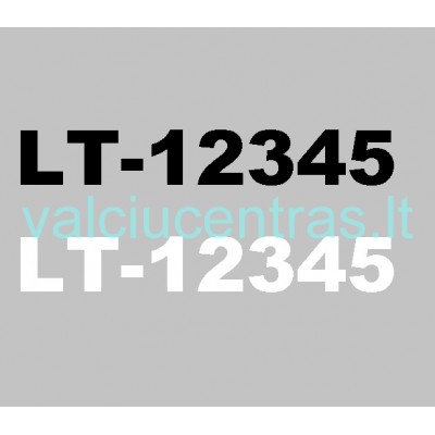 Registration number stickers for rigid hull boat